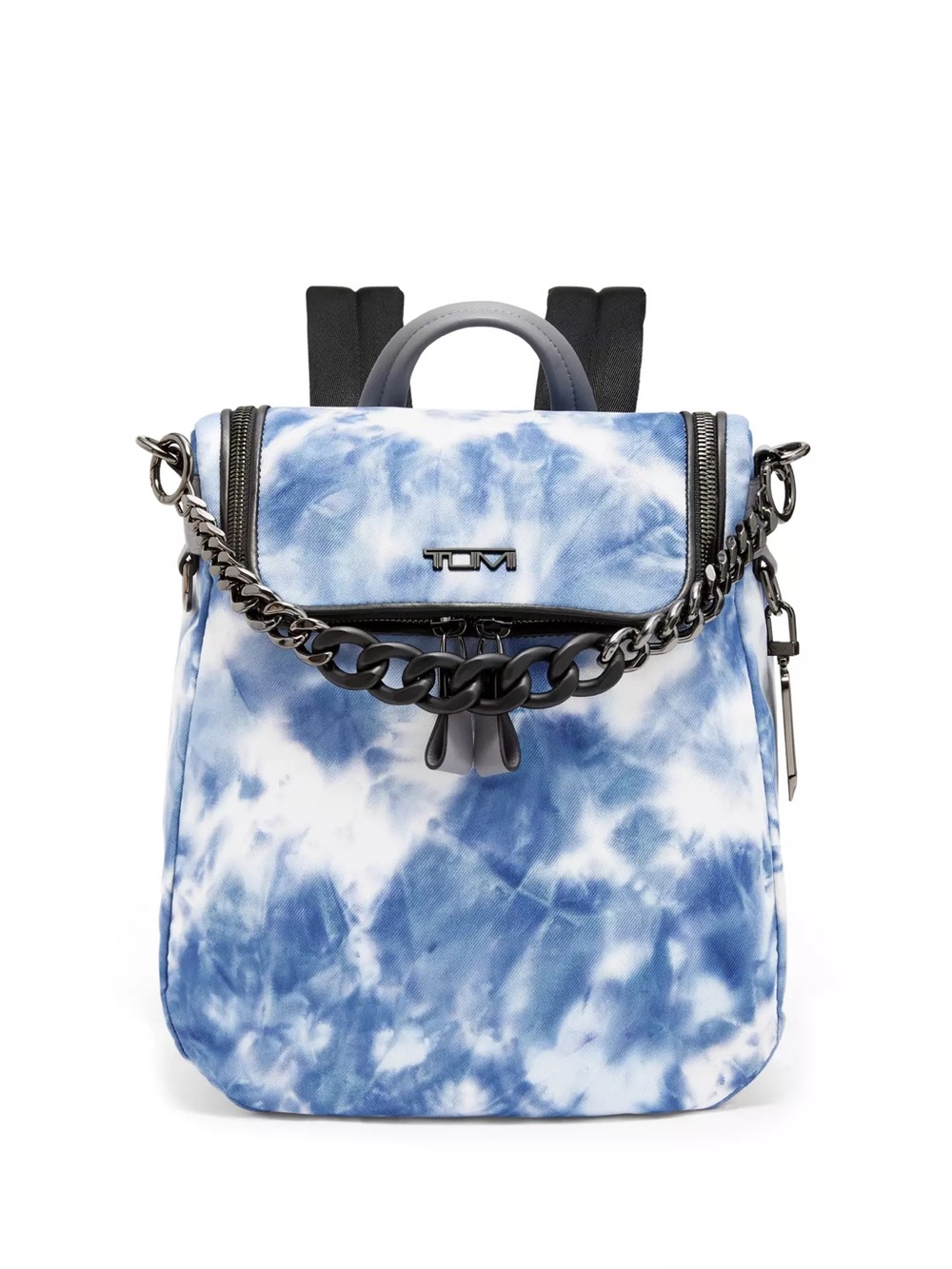 Tumi Blue and White Tie-Dye Convertible Backpack